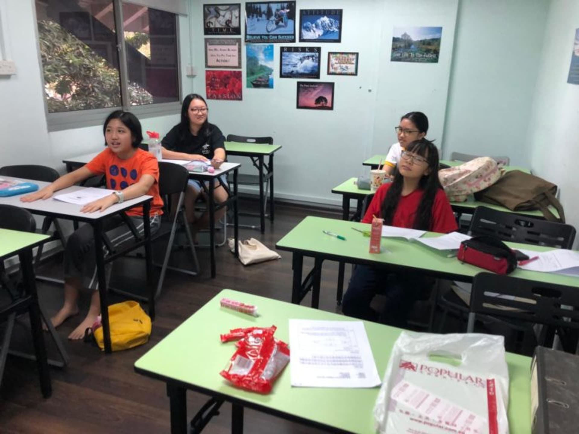 Students in a classroom during a lesson.