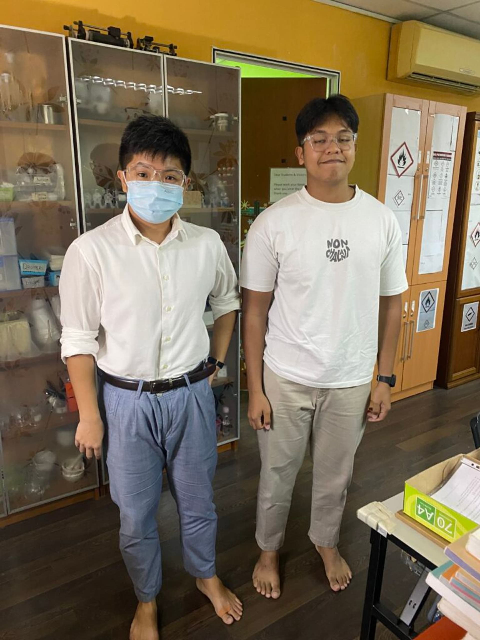 Students working through practice questions during a lesson.